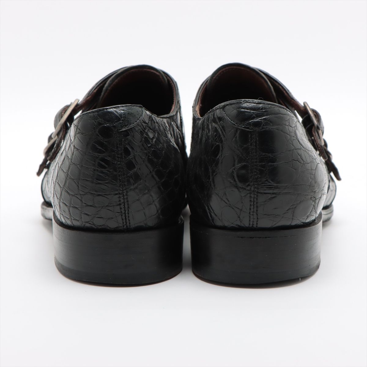 美品 CARMINA カルミナ ダブルモンクストラップ クロコダイル レザー