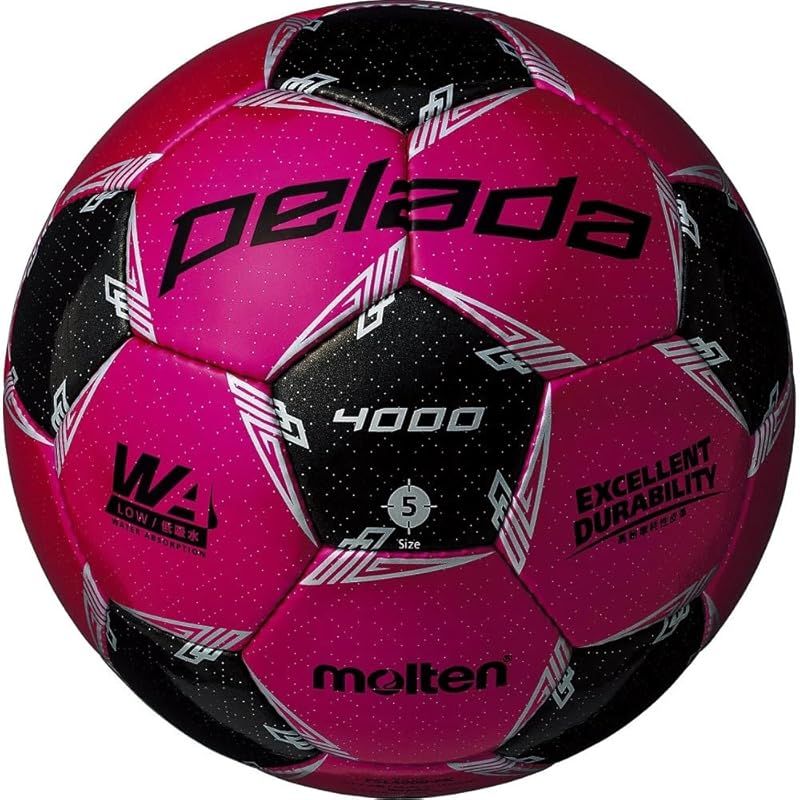 モルテン(molten) サッカーボール 5号球 中学生以上 検定球 ペレーダ4000 F5L4000-PK マジェンダピンク×メタリックブラック F5L4000-PK