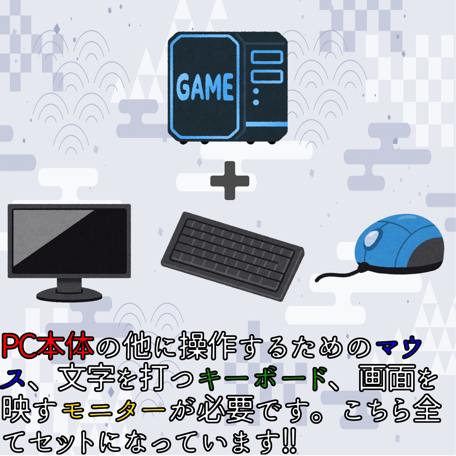 ゲーミングPC フルセット corei7-3770 GTX670 モニターマウスキーボード フォートナイト APEX 原神 - メルカリ