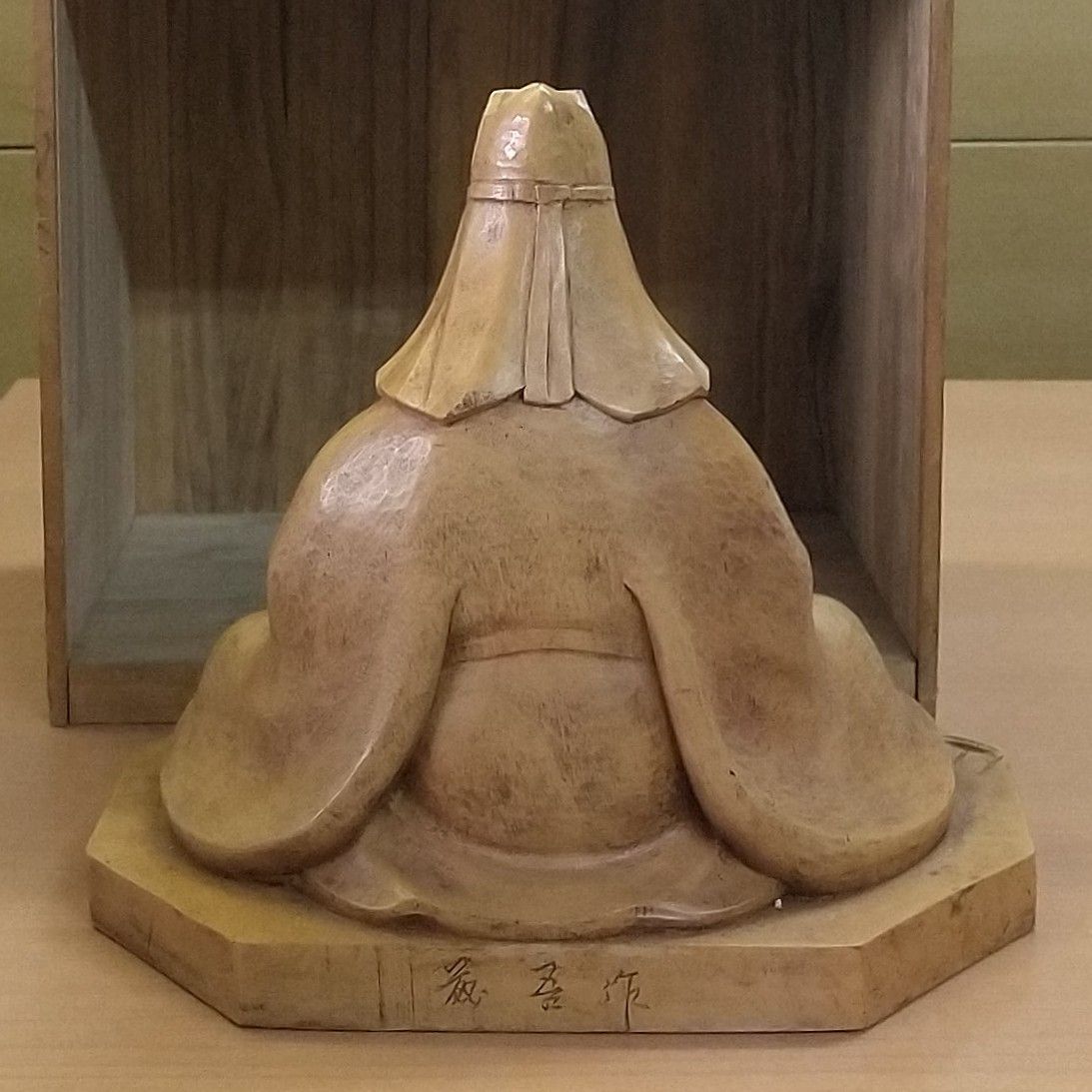 上杉謙信像 木彫り