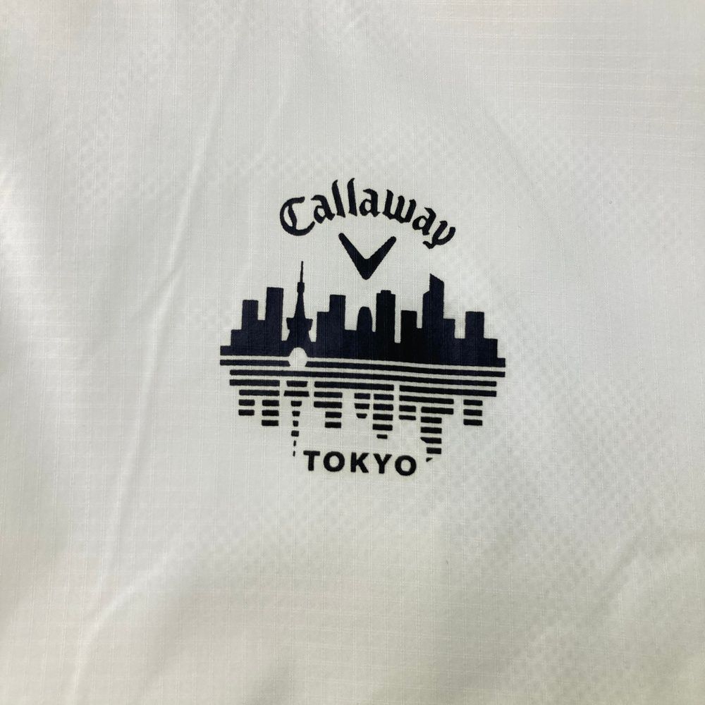 サイズ：L CALLAWAY キャロウェイ  裏メッシュ ハーフジップ 半袖ジャケット  ホワイト系 [240101473603] ゴルフウェア メンズ ストスト サイズ：L CALLAWAY キャロウェイ 裏メッシュ ハーフジップ 半袖