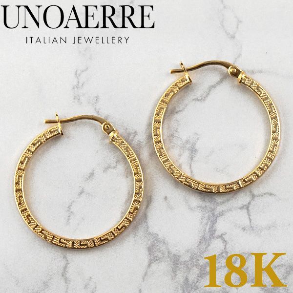 新品】UNOAERRE ウノアエレ ピアス 18金 K18YG イエローゴールド