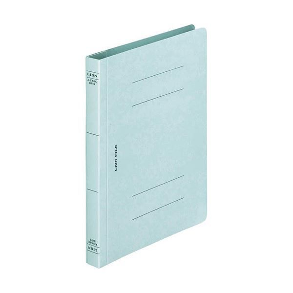 (まとめ) ライオン事務器 フラットファイル(環境)樹脂押え具 B6タテ 150枚収容 背幅18mm 水 A-548KB6S 1セット(10冊) 【&times;5セット】