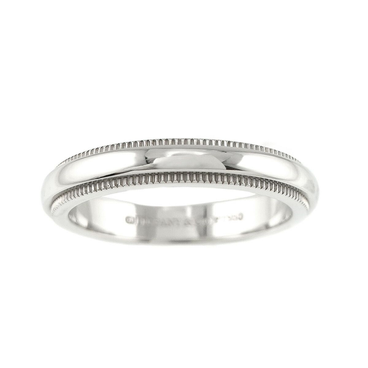 TIFFANY&CO. ミルグレイン 10号 リング 幅3mm Pt プラチナ 指輪