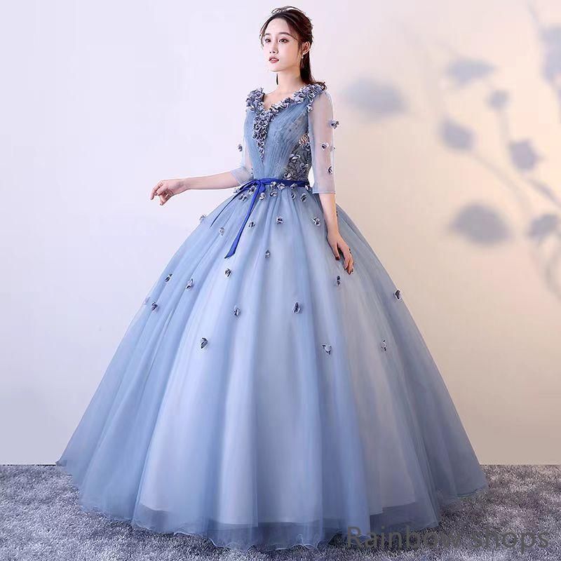 ドレス 演奏会用ロングドレス ウェディングドレス 結婚式 二次会 花嫁 二次会 演奏会 撮影会 誕生日 カラオケ ピアノ
