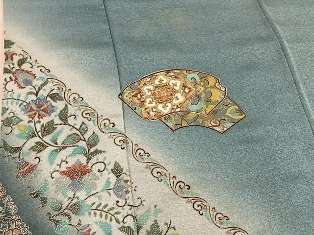 平和屋着物＊夏物 訪問着 草花紋紗 暈し染め 正絹 逸品 CAAT7355vp