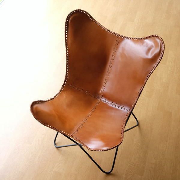 レザーチェア 本革 アイアン アンティーク レトロ 革製 椅子 イス