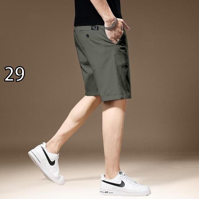 29 メンズ ファッション 服 オシャレ シンプル 大 かっこいい 大きいサイズ ストリート 紳士服 夏 薄手 綿 カジュアル パンツ アメリカン 冷感 アウター ストレート レッグ ハーフ