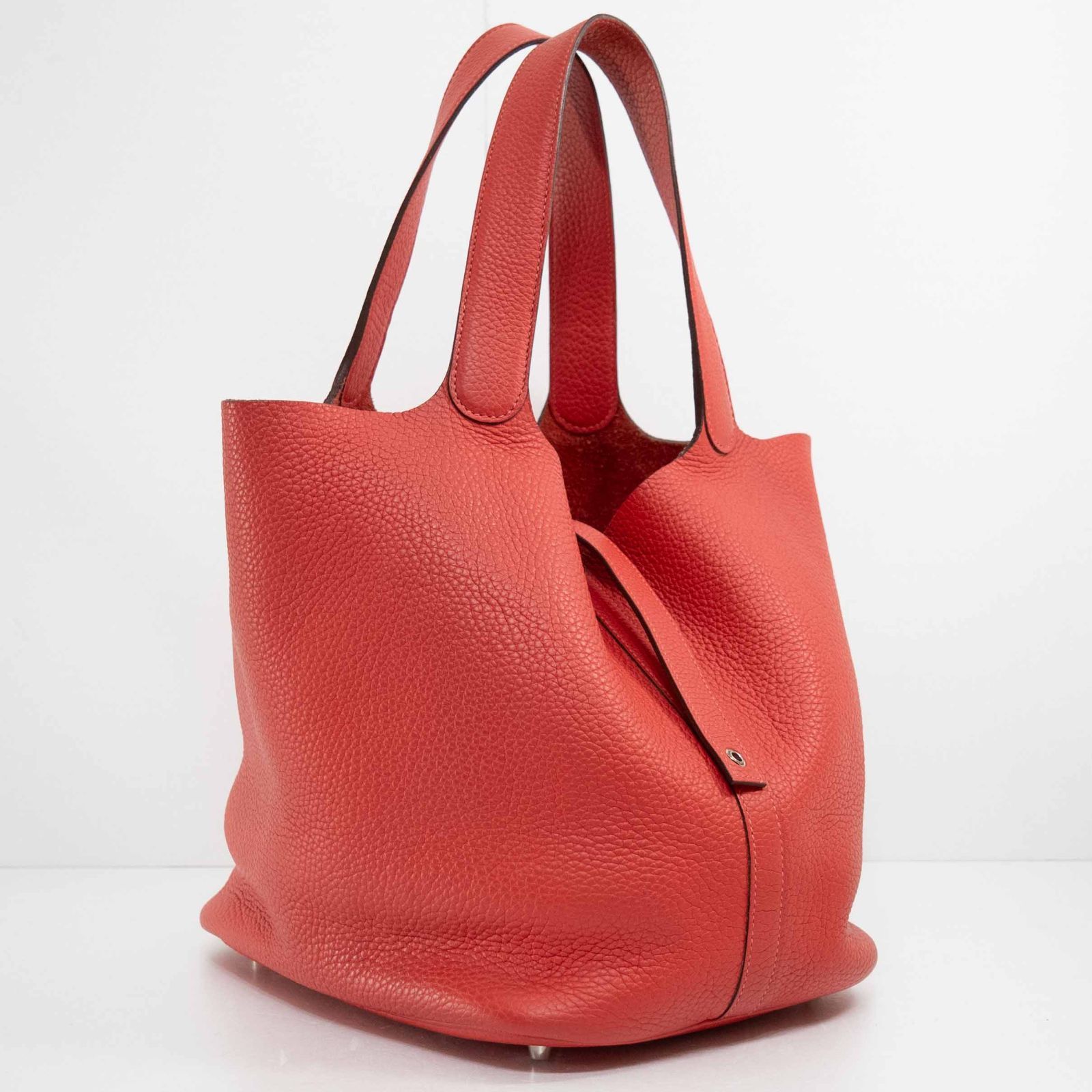 エルメス HERMES ピコタンロック GM トゴ レッド T刻印 シルバー金具 