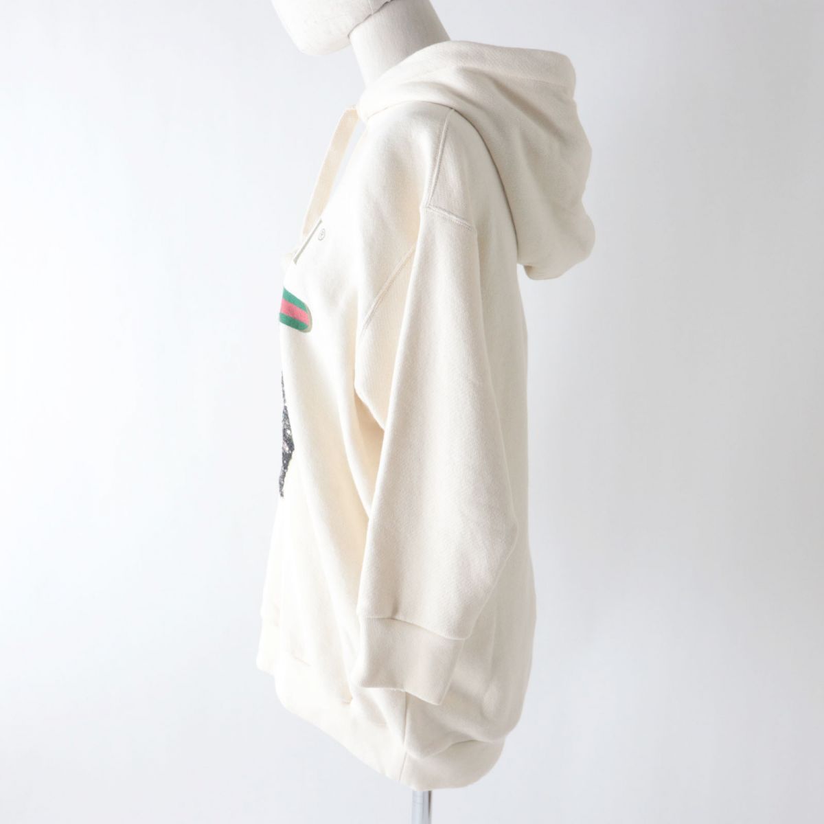 GUCCI スパンコール装飾 キャット柄 スウェット パーカー GUCCI パーカー ミスティック スパンコール キャット tシャツ S