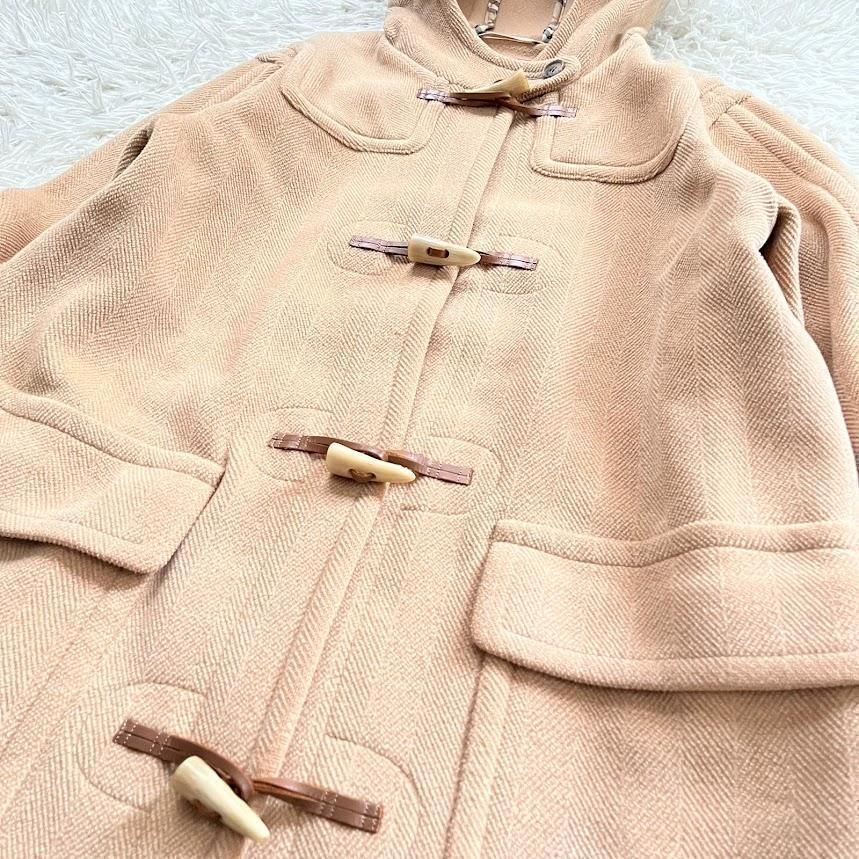 美品　バーバリー　ダッフルコート ノバチェック L　キャメル　トグルボタン 美品 バーバリー ダッフルコート ノバチェック L キャメル