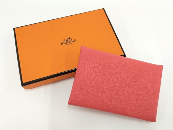 HERMES カルヴィ ヴェルソ ローズテキサス シェブルミゾル カード  