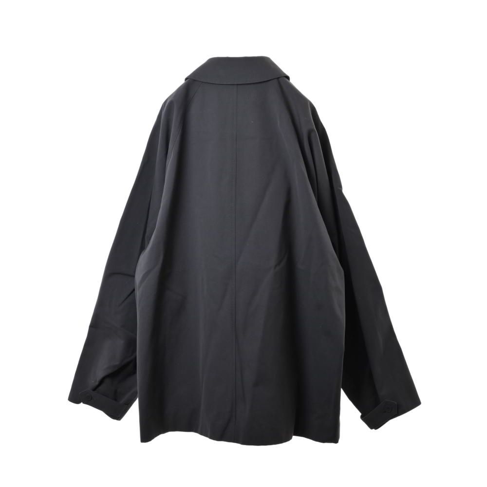 ATON コットン 比翼 オーバーサイズ シャツコート 6 グレー エイトン