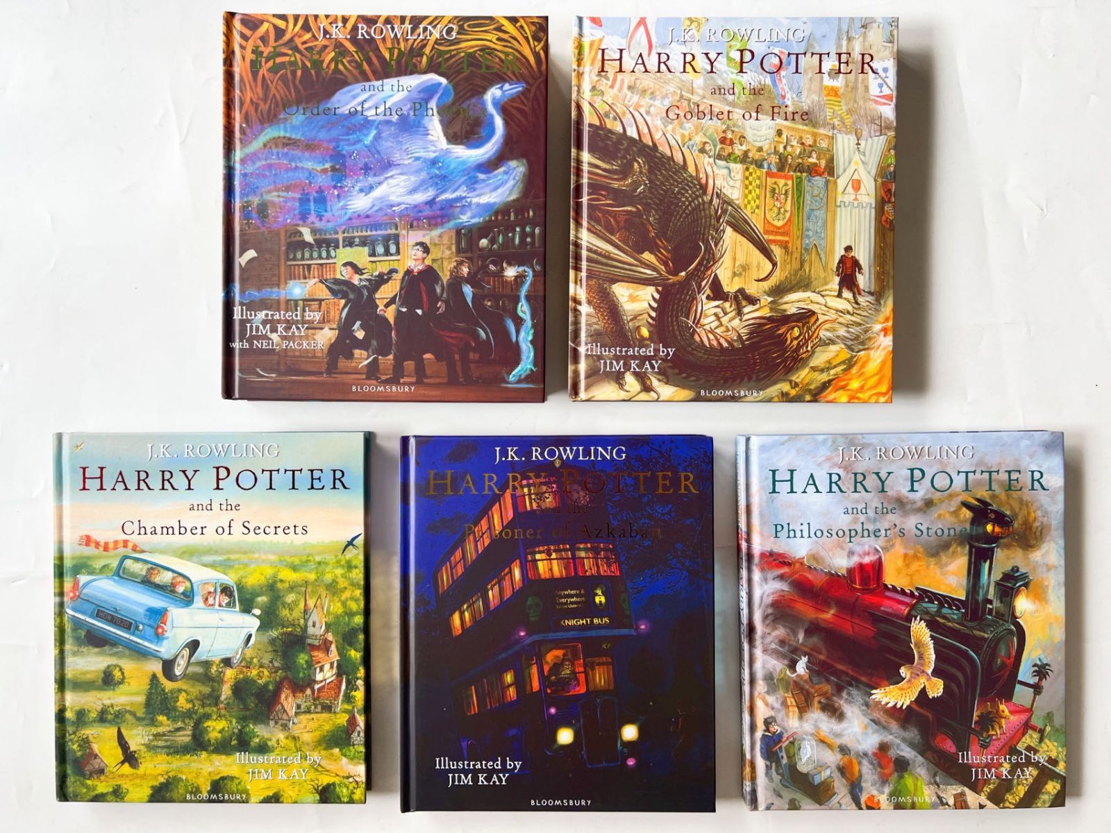 新品】Harry Potter ハリーポッターイラスト記念版 ５冊