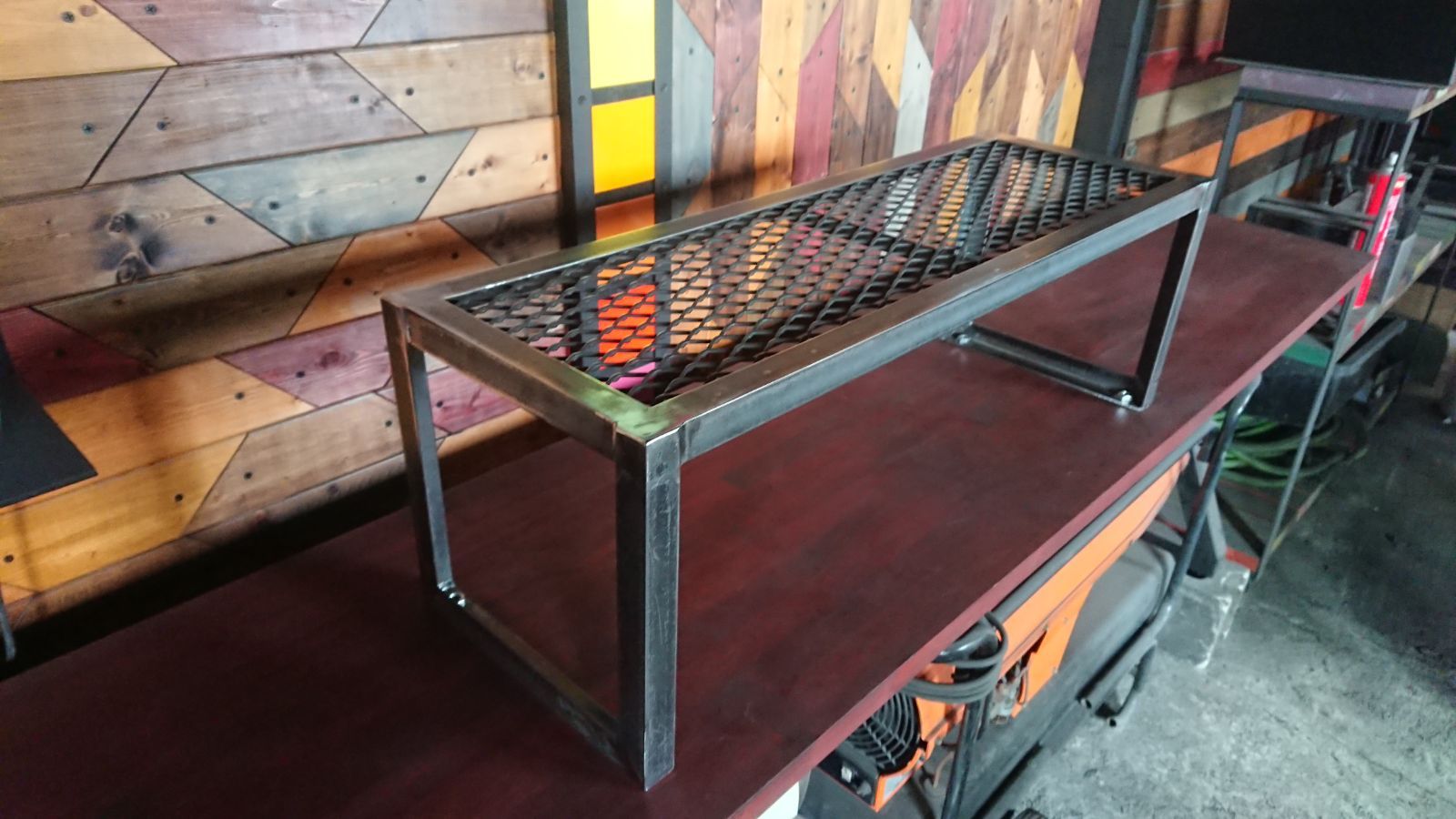 無塗装でアイアンなシューズラック♪ 300×900×300mm Π型