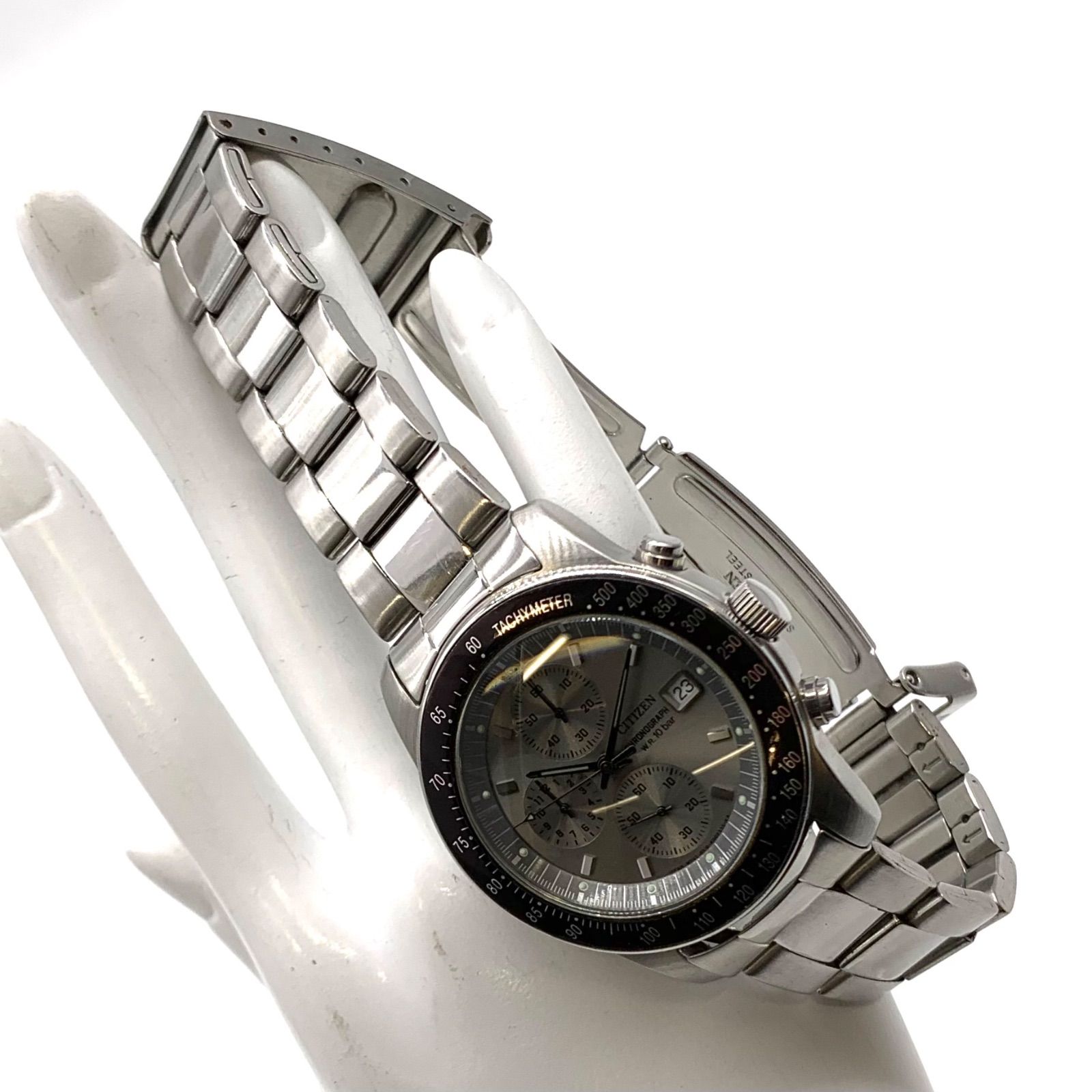 HD561【お買い得】CITIZEN 腕時計 TACHYMETER/タキメーター クロノ 