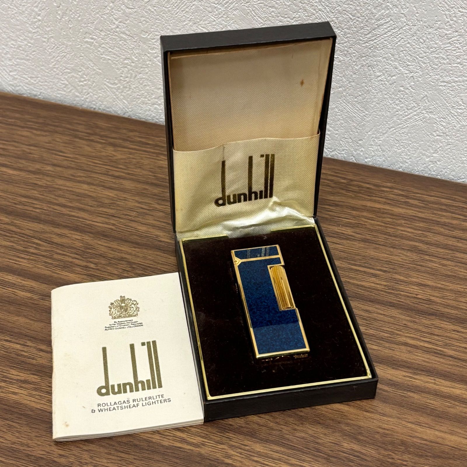 ◎dunhill ダンヒル ガスライター ヴィンテージ ローラー式 ブルー 