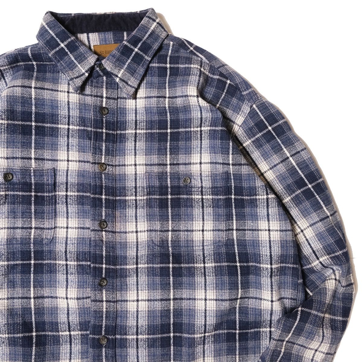 USA製 ヴィンテージ セントジョンズベイ ヘビーネル チェックシャツ 90\u0027s USA製 JCペニー セントジョンズベイ チェック コットン