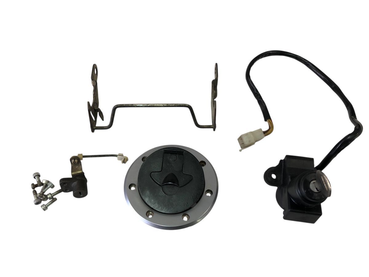 Kawasaki ZZR250 EX250H キーセット シリンダー タンクキャップ シートロック 作動OK 交換 補修にも 2755-M5906