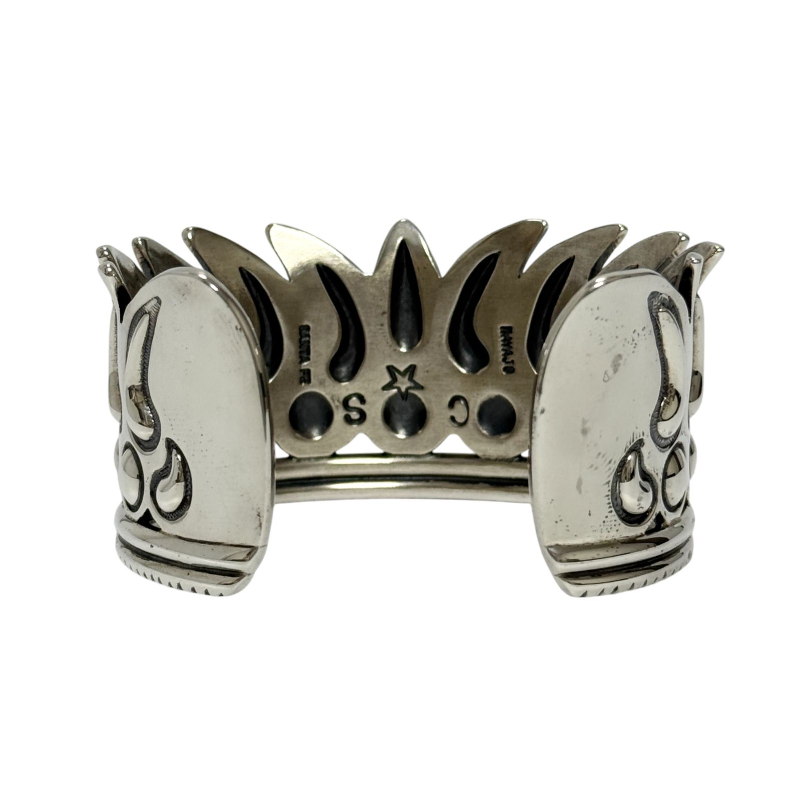 コディサンダーソン メンズ リポフェザー カフ バングル ブレスレット シルバー