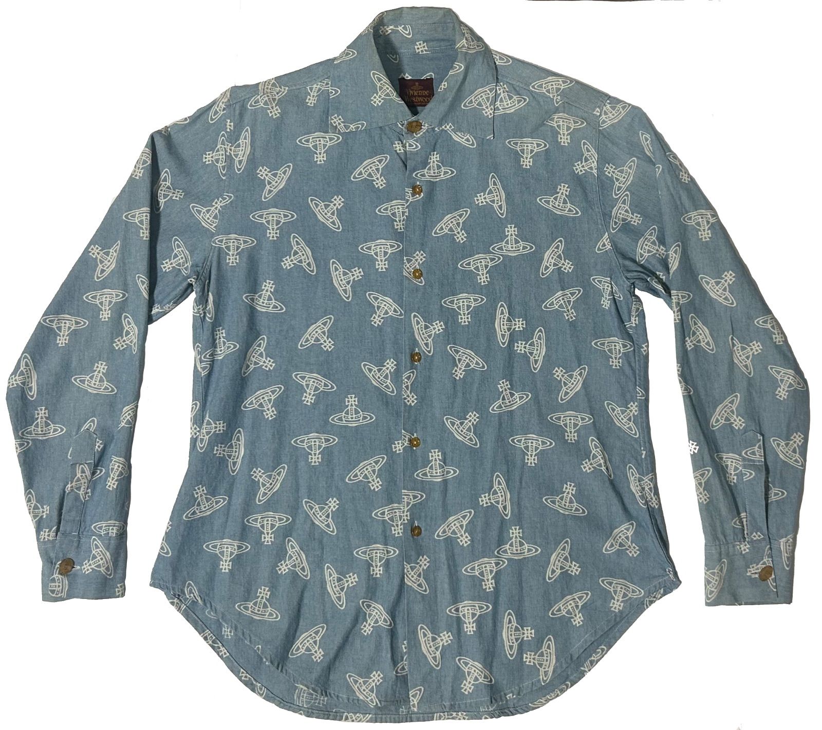 希少] Vivienne Westwood orb柄 シャンブレーシャツ 茶タグ - メルカリ