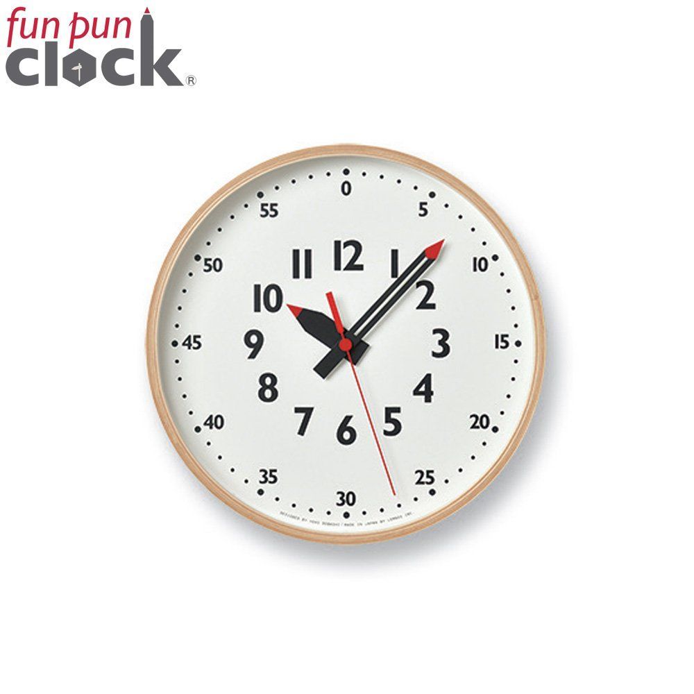 新着商品 知育 キッズ ふんぷんくろっく Sサイズ 掛け時計 木枠 白 YD14-08 レムノス S Lemnos NEXPOTALLINN_EU