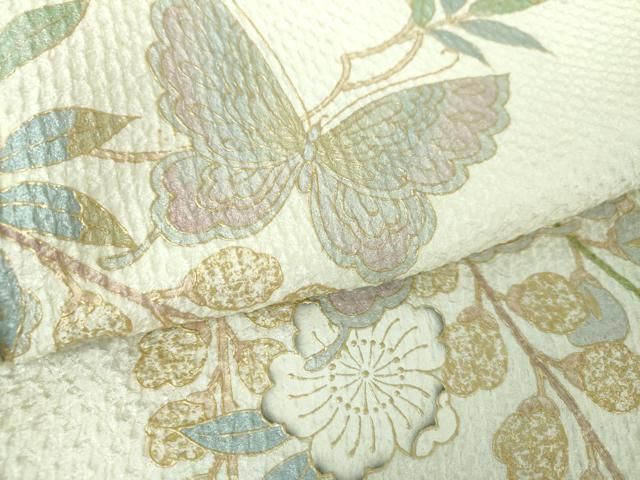 平和屋着物○訪問着 絞り 辻が花 舞蝶文 金銀彩 正絹 逸品 DAAS3860ps