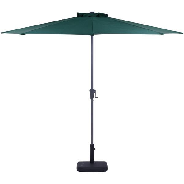 パラソル 約幅270cm 半円型 グリーン クランク式 パラソルベース別売 バル