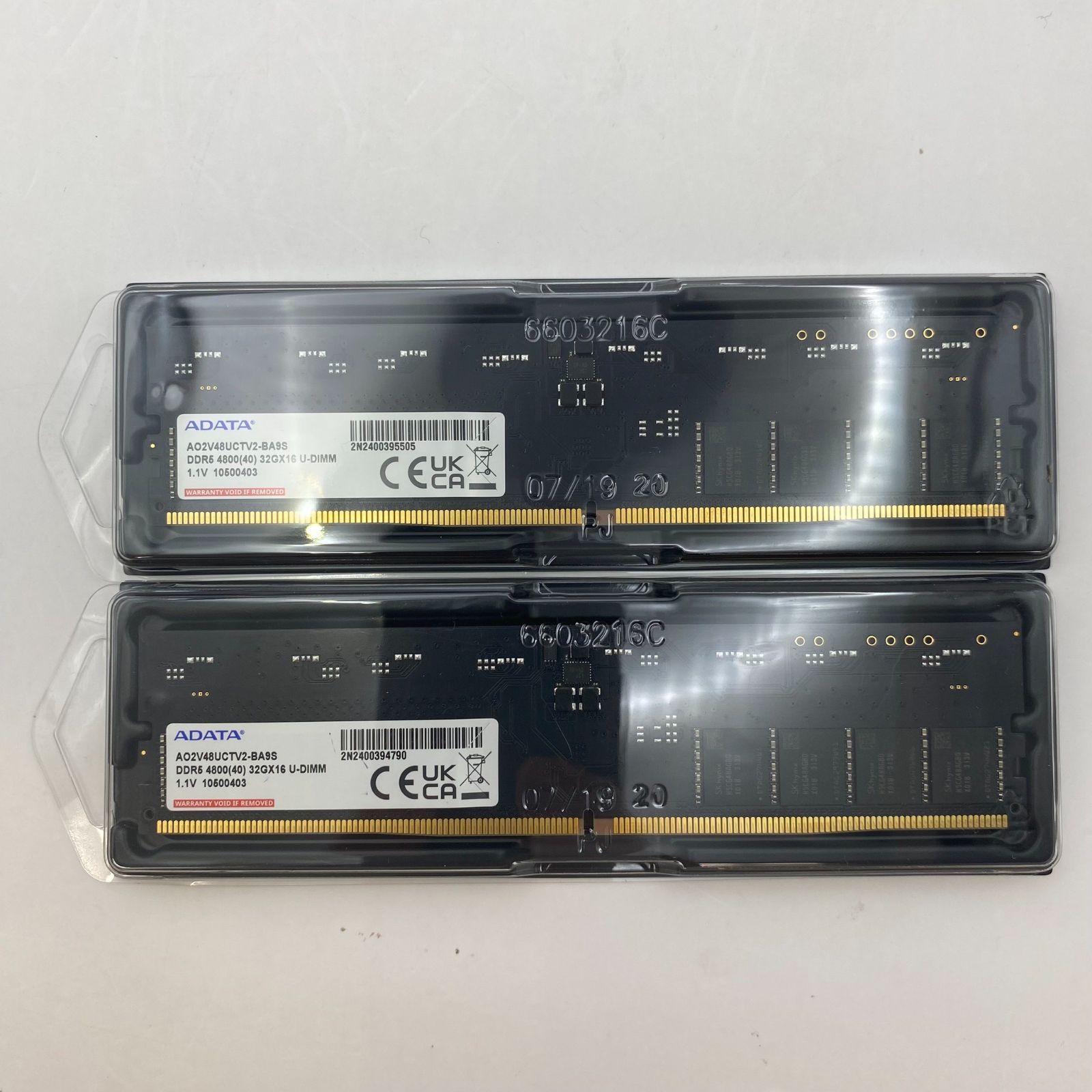 【中古】ADATA DDR5 4800 62GB (32GB×2枚)
