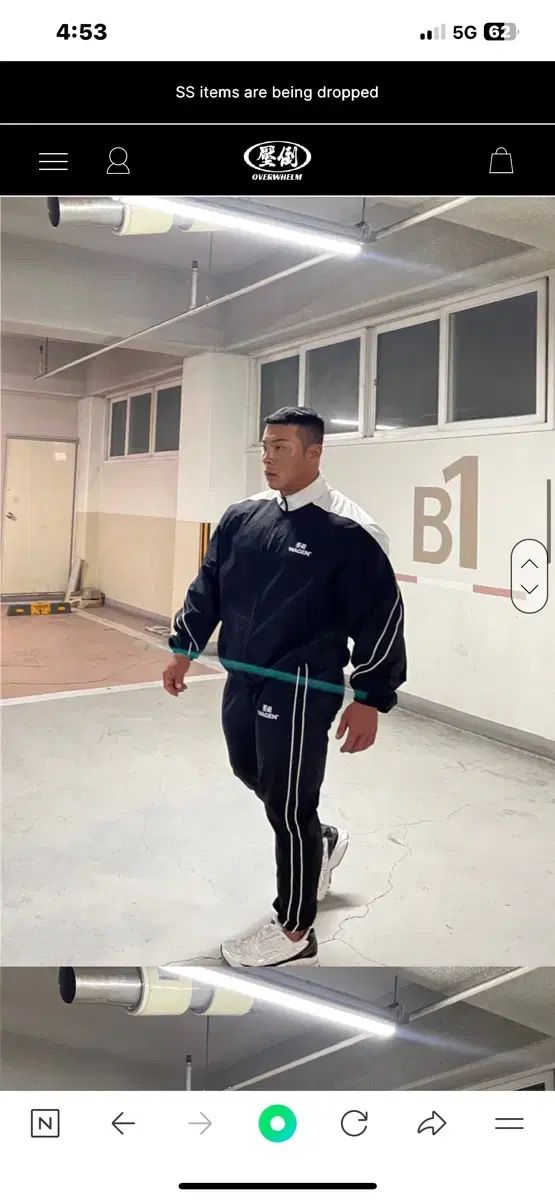 圧倒する ウィンドブレーカー 黒 M