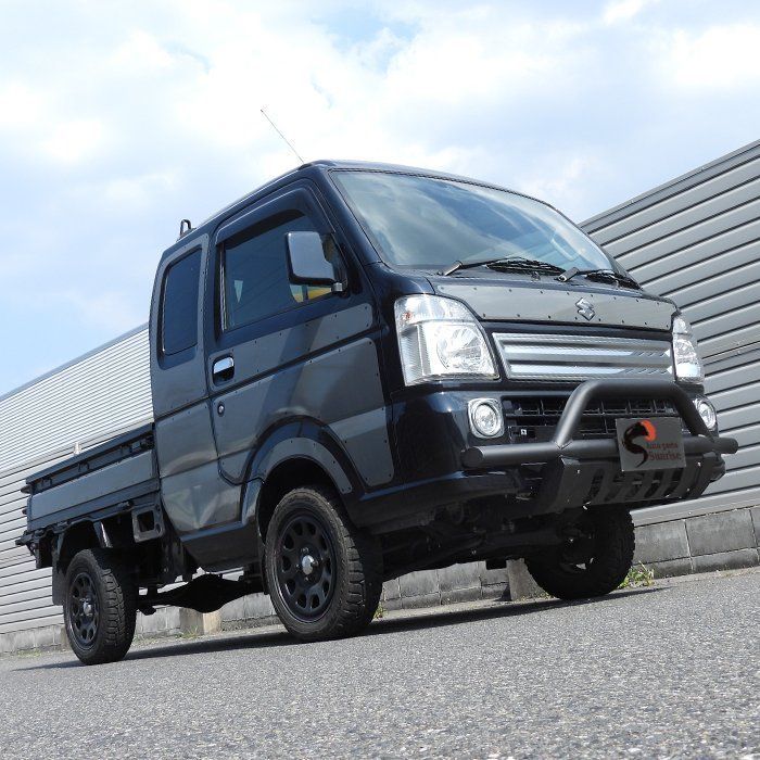 キャリィDAT16 パイプバンパーガード　マットブラック キャリイ DA16T パイプ しし狩り フロント バンパー ガード ブラック