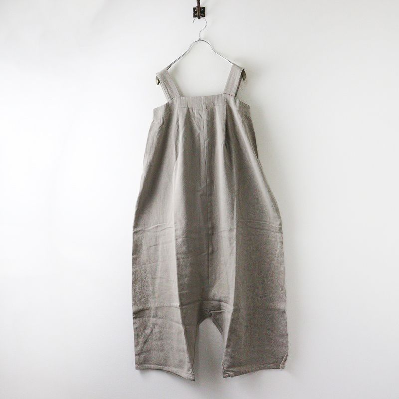 ♥ 2025SS エヴァムエヴァ evam eva cotton linen salopette コットン リネン サロペット 1｜ベージュ 2400014609936