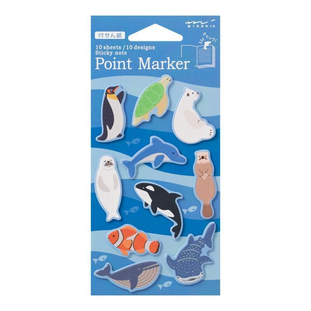 まとめ ミドリ ポイントふせん S 水族館柄 19052 ×25セット