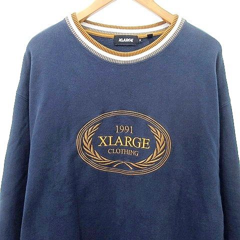 エクストララージ X-LARGE 21AW RIB LINE CREWNECK SWEAT 1991 ロゴ 