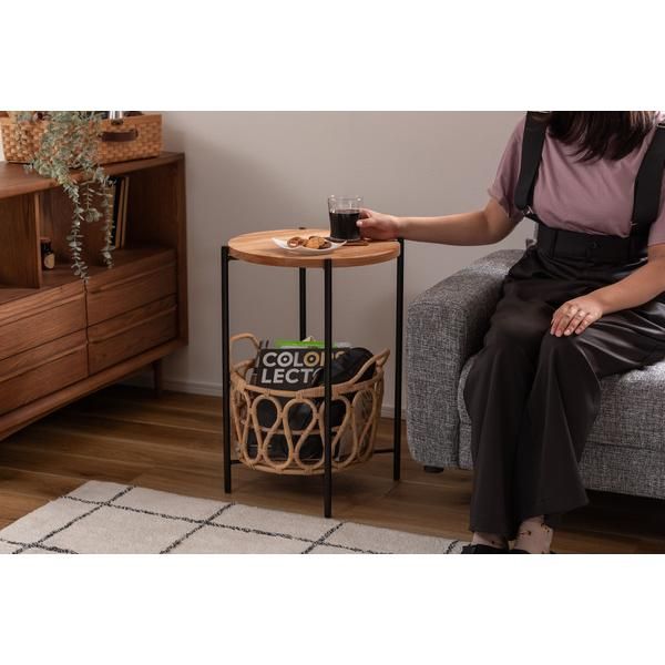 サイドテーブル おしゃれ 収納 かご バスケット リビング ローテーブル