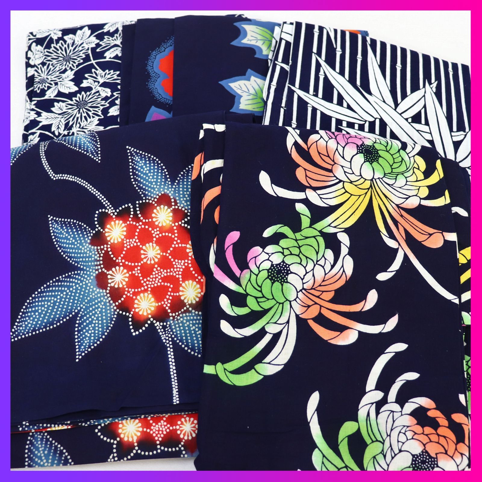 注染浴衣 浴衣まとめ売り綿浴衣リメイク用