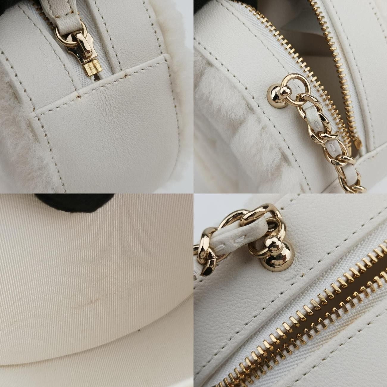 シャネルChanelラウンド ムートン ココマークホワイトウールAP093228979498 DECORATOM_COM_BR