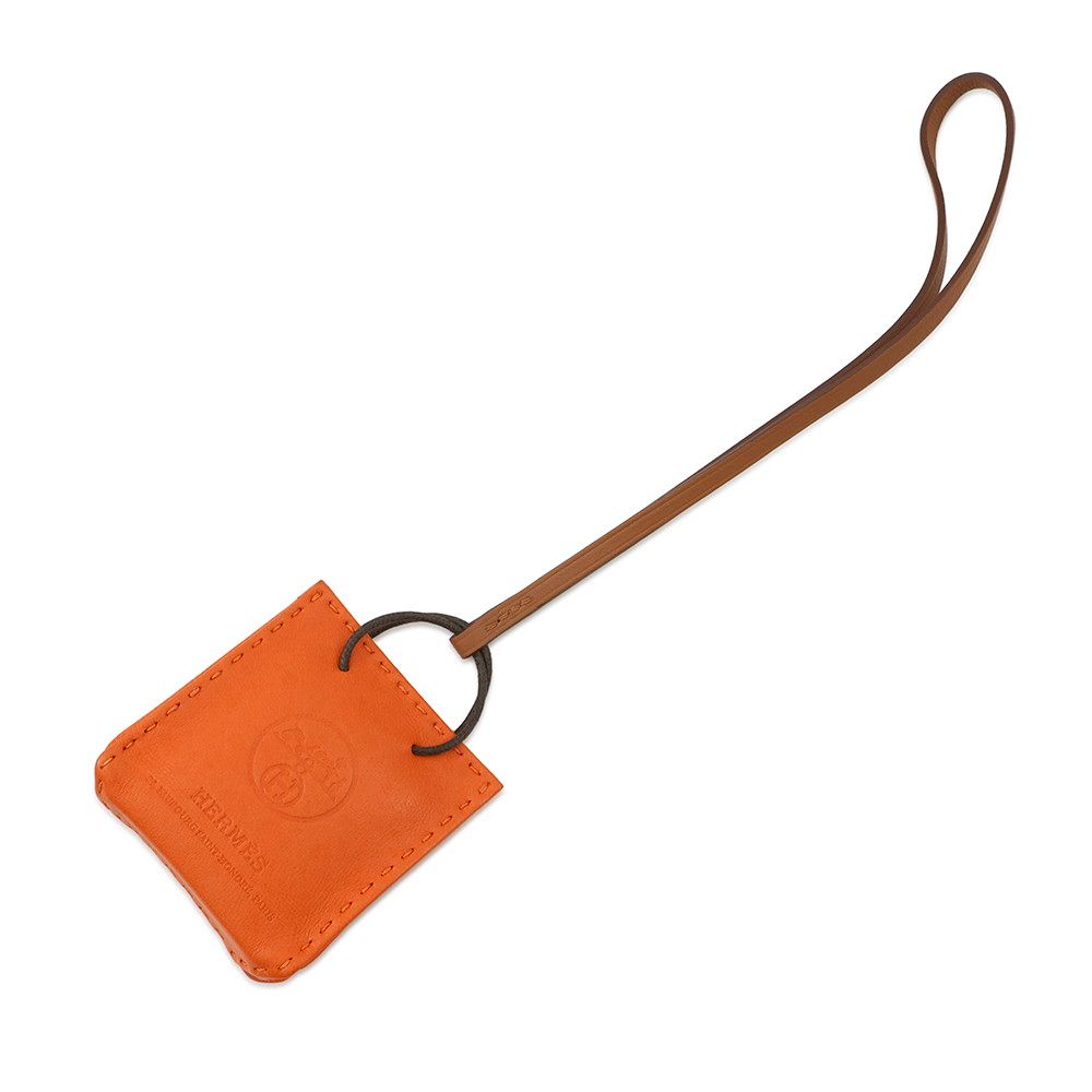 エルメス バッグチャーム ショッパー サックオランジュ フー|ゴールド ラムスキン Y刻印