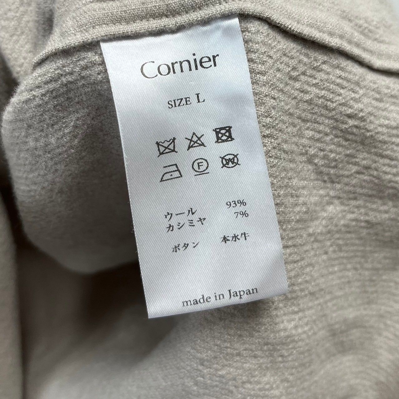 Cornier コルニエ 22AW WOOL CASHMERE CORDUROY SHIRTS ウール