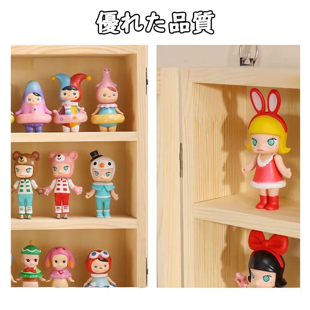 PFLife PFLife フィギュアケース 木製 壁掛け用 透明アクリル扉付け 