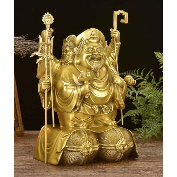 ☆大黒天 三面大黒天 銅製 開運 商売繁盛 金運アップ 真鍮 仏像 置物