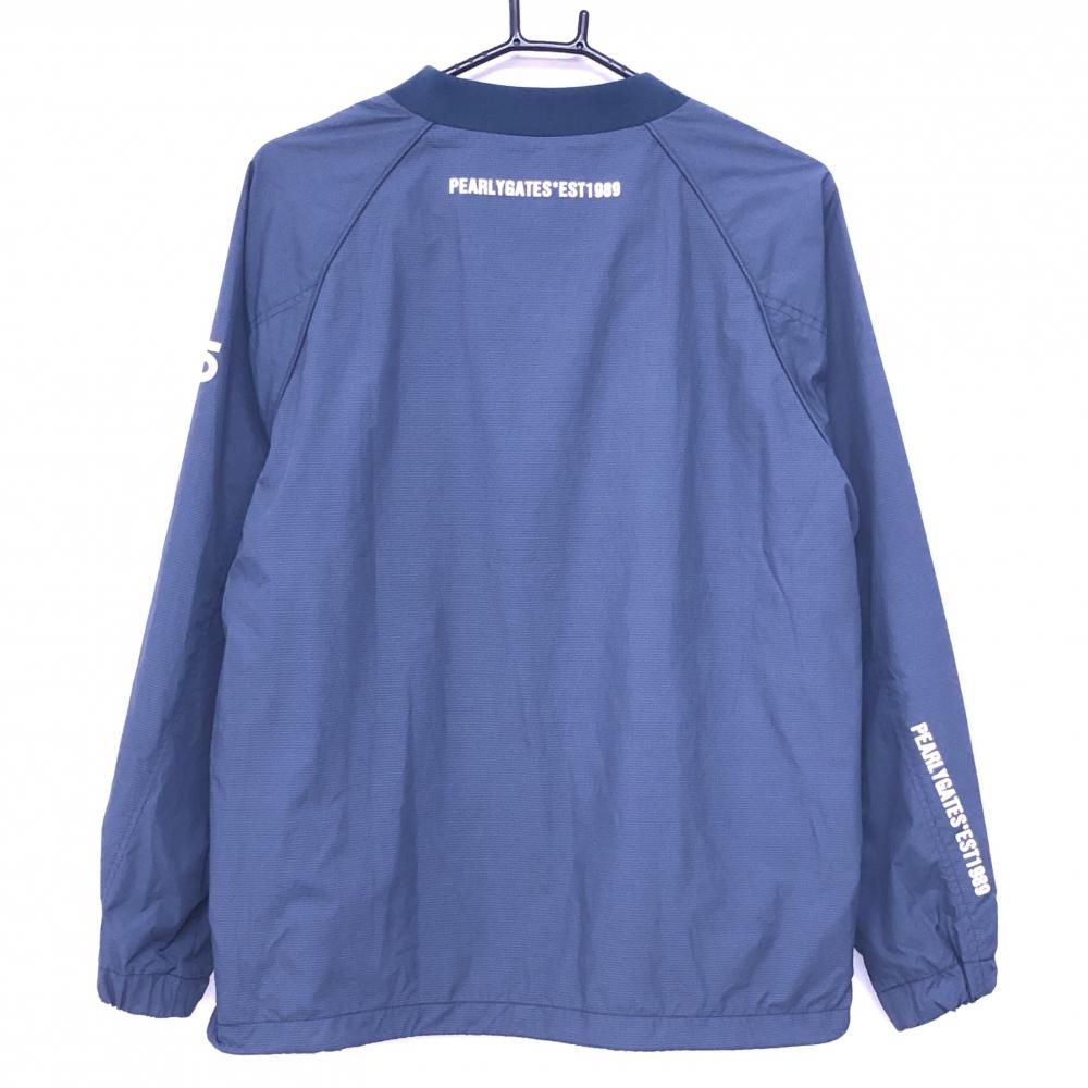 美品】パーリーゲイツ ナイロンスニード ネイビー 細目格子柄 ブルゾン