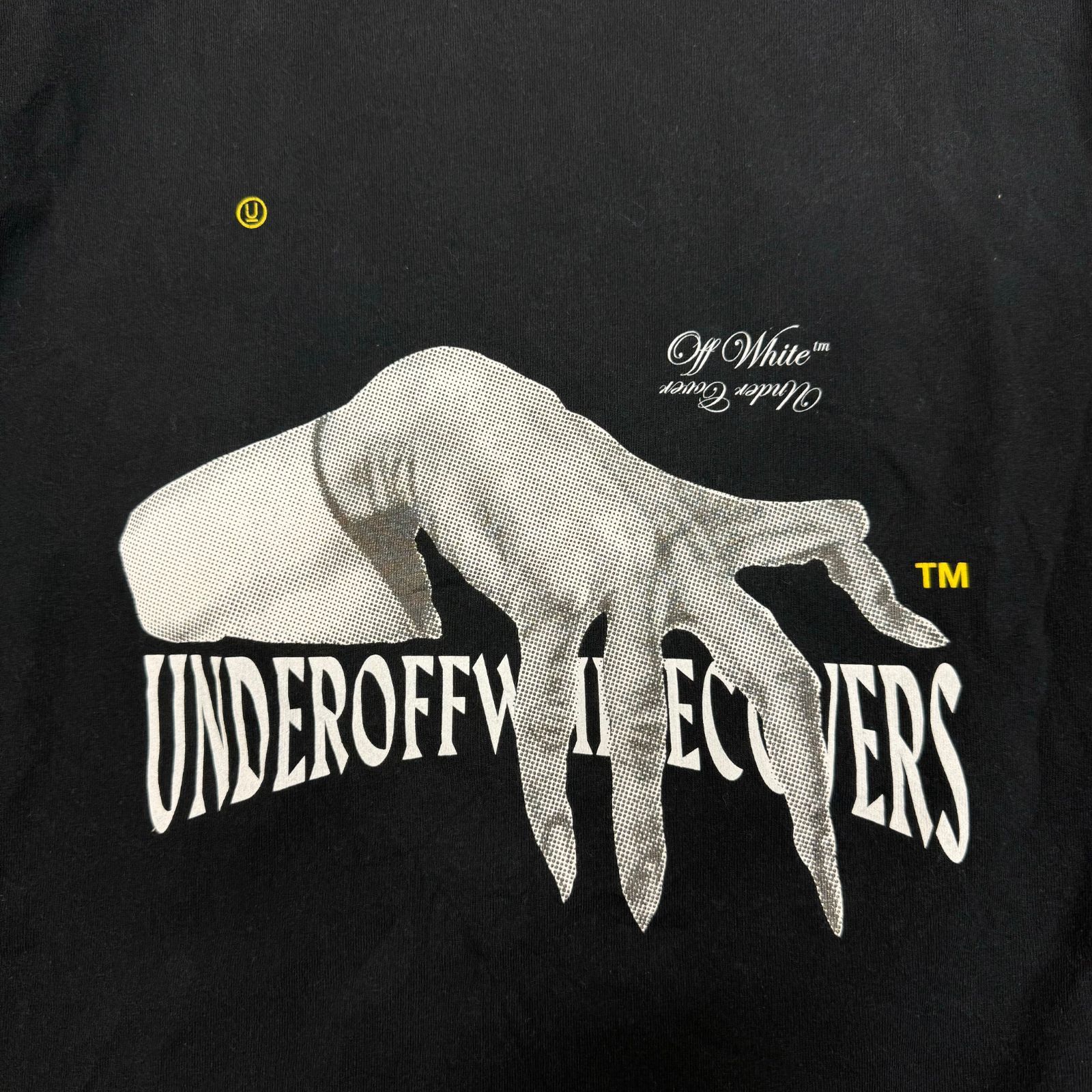 OFF-WHITE × UNDERCOVER 19AW HAND DART S/S T-SHIRT ハンドダートTシャツ カットソー オフホワイト  アンダーカバー コラボ OMAA061G19877011 ブラック S 64584A5 - メルカリ