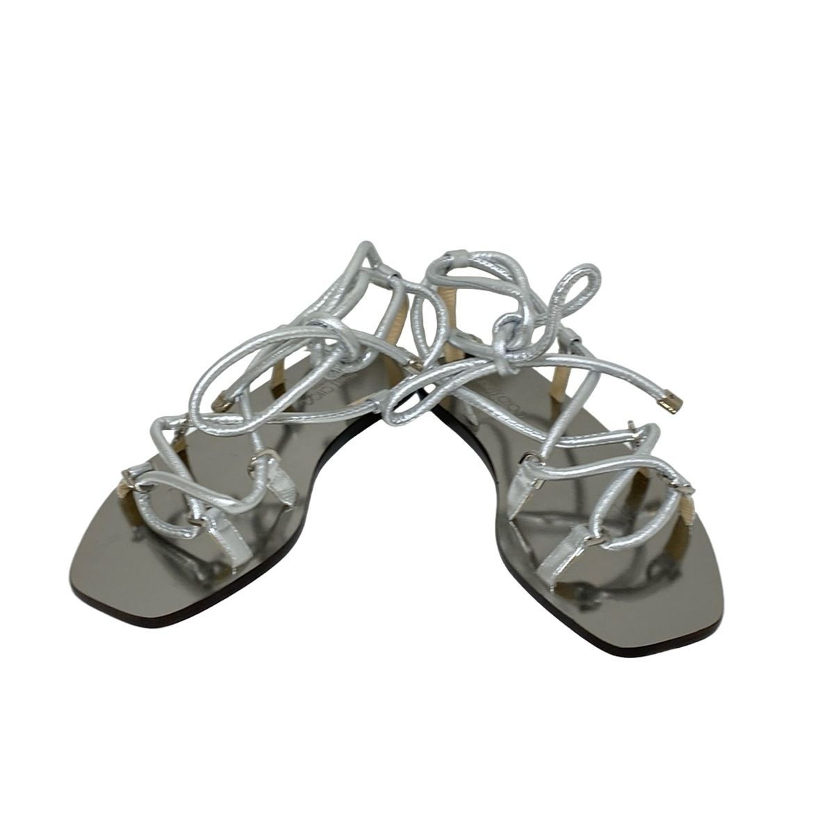 JIMMY CHOO ジミーチュウ サンダル 37 レディース - シルバー レザー