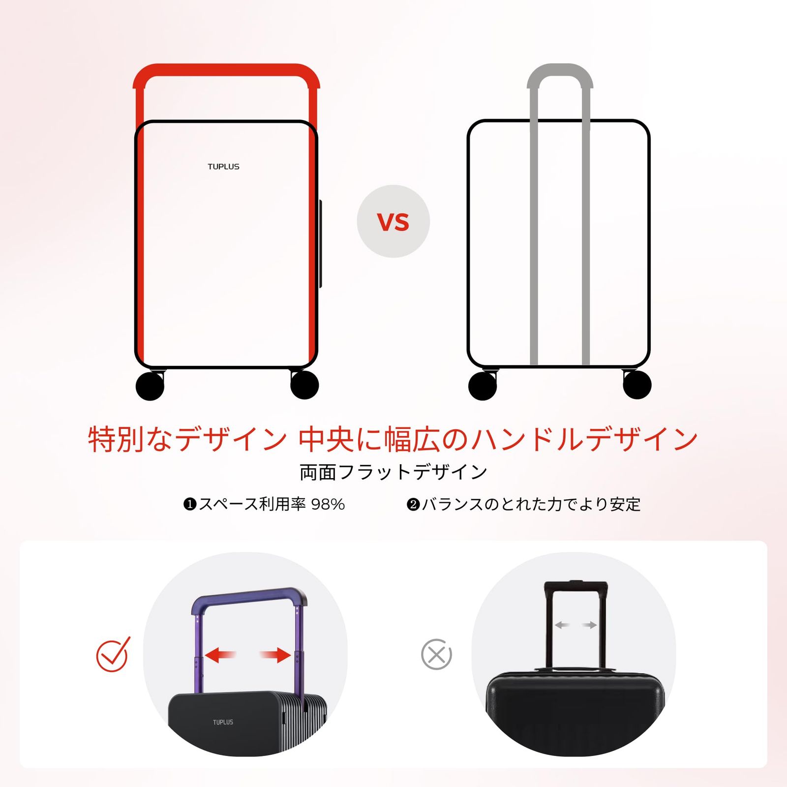  TUPLUS スーツケース ABS キャリーケース 大型 耐衝撃 キャリーバッグ 静音８輪 旅行 ビジネス 出張 TSAローク搭載 ンスシリーズ その他 旅行かばん 小分けバッグ