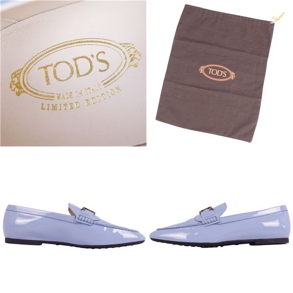 未使用 トッズ TOD'S ローファー Tタイムレス T金具 エナメルレザー
