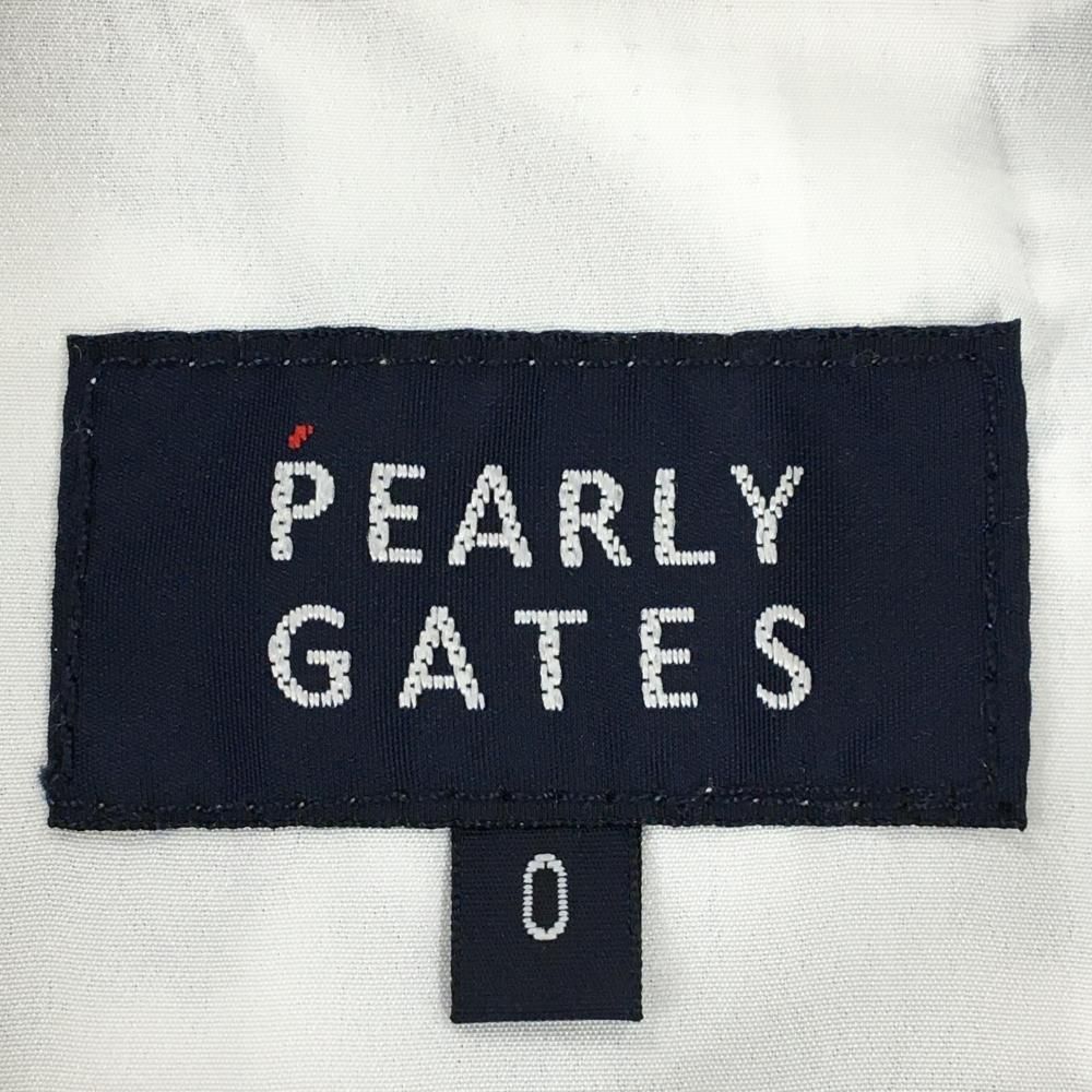 価格は最安値! パーリーゲイツ プリーツスカート 白×ダークネイビー 花柄 リーフ 格子柄織生地 レディース 0 S ゴルフウェア PEARLY GATES