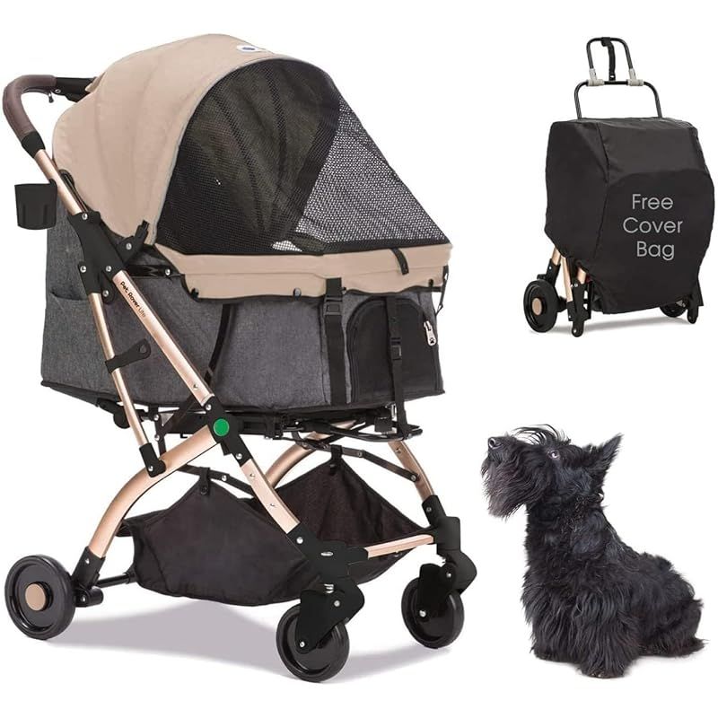 Totoro ball ペットカート 犬 バギー 4輪 犬用かーと 小型犬 中型犬 猫 多頭 ペットキャリーカート ワンタッチ折り畳み コンパクト收? 自立式 ペットバギー犬介護用かーと軽量前輪360°回転 後輪ブレーキ付 飛び出し防止 組み立て簡単 耐荷 0