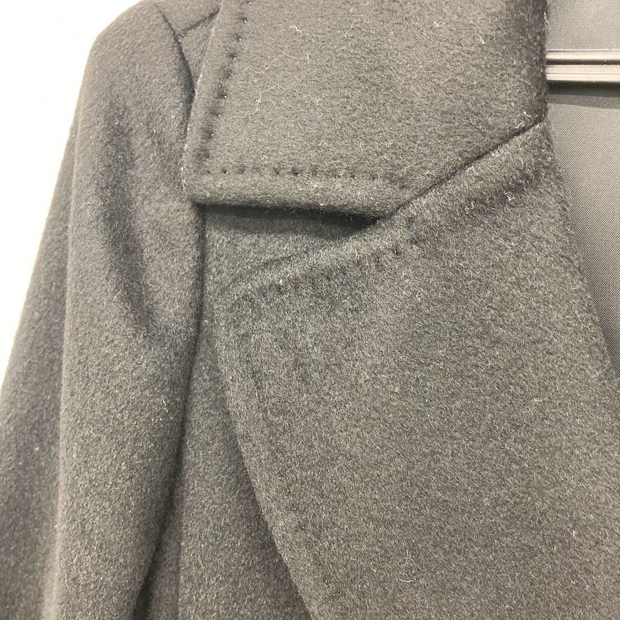 【美品】エムプルミエブラック　カシミヤ100％　コート　サイズ34 M-PREMIER カシミヤ100％ コート ブラック 34 - メルカリ