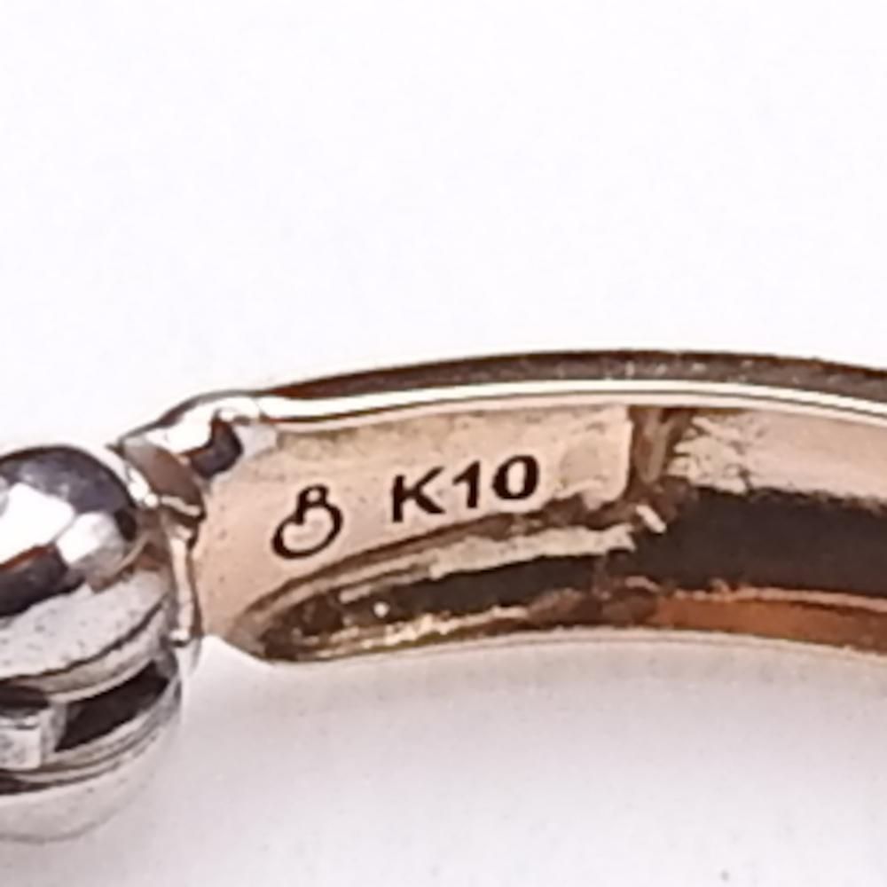 K10YG/WG イエローゴールド ホワイトゴールド イヤリング レディース  